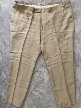 Ralph Lauren Beige Linen Dress Pants
